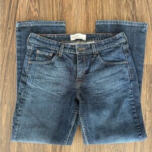Levi's Lowrise Bootcut Women’s Jeans Size MISSES 10S Dark Wash with Gold Tab